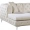 Gail Sectional Sofa 664 in Cream Velvet Fabric by Meridian