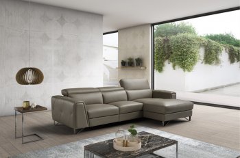 Magic Power Motion Sectional Sofa in Taupe Leather by J&M [JMSS-Magic]