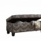 Clair Storage Bench 471LP in Leopard Fabric by Homelegance