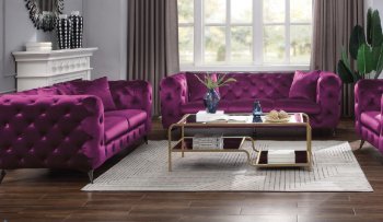 Atronia Sofa Set 3Pc 54905 in Purple Fabric by Acme [AMS-SET54905-Atronia]