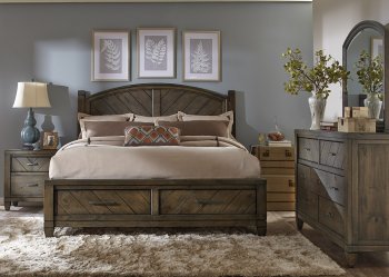 Modern Country Bedroom 5Pc Set 833-BR-QSB in Brown by Liberty [LFBS-833-BR-QSB-Modern-Country]