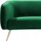 Harlow Sofa 685 in Green Velvet Fabric by Meridian w/Options