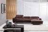 S98 Sectional Sofa in Brown Leather by Beverly Hills