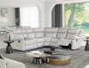 U6026 Motion Sectional Sofa in Light Gray Fabric by Global