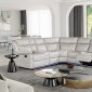 U6026 Motion Sectional Sofa in Light Gray Fabric by Global