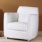 Laurel Armchair in White Leather by Whiteline Imports