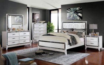 Lamego Bedroom FOA7887 in White & Mirror w/Options [FABS-FOA7887-Lamego]