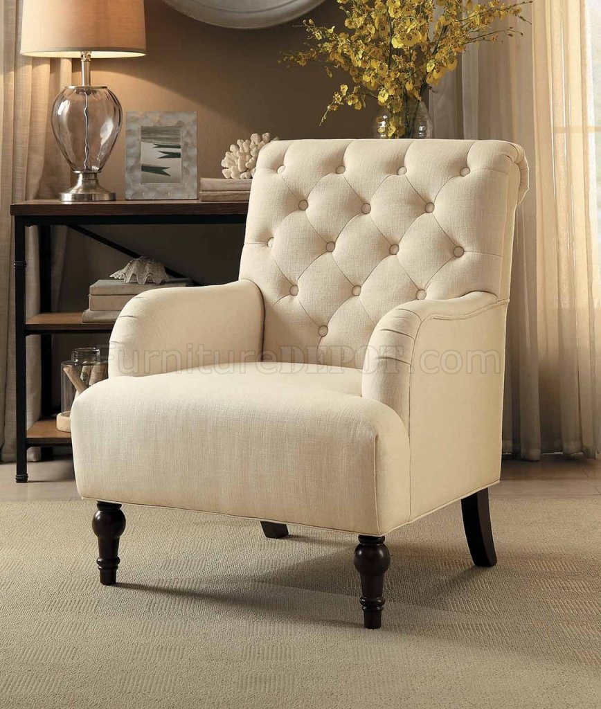 Cotswold Accent Chair 1280BE in Beige Fabric by Homelegance