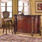 Cherry Finish Traditional Bar Counter w/Granite Top