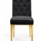 Capri Dining Chair 716 Set of 2 Black Velvet Fabric by Meridian