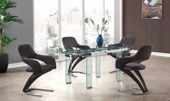 D2160DT Dining Table by Global w/Optional D7012DC Black Chairs [GFDS-D2160DT-D7012DC-BL]