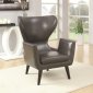 902409 Accent Chair in Charcoal Leatherette by Coaster