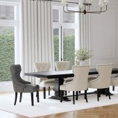 Florence Dining Table 115531 Distressed Black -Coaster w/Options