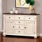 Sabrina CM3199WC-PT Counter Height Table in Off-White / Cherry