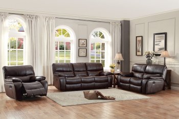 Pecos Power Motion Sofa 8480BRW by Homelegance w/Options [HES-8480BRW-PW Pecos]