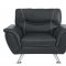 Jambul Sofa & Loveseat Set 9940BK in Black Vinyl by Homelegance