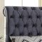 Dakota Bed in Grey Velvet Fabric by Meridian w/Options