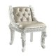 Vanaheim Chair BD00675 in Beige PU & Antique White by Acme