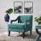 Concur Sofa in Teal Velvet Fabric by Modway w/Options