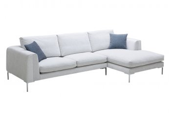 Bianca Sectional Sofa in Off-White Premium Fabric by J&M [JMSS-Bianca]