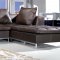 Brown, Black or Ivory Full Leather Sectional Sofa W/Tufted Seat