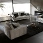 Beige Fabric Modern 3Pc Sofa, Loveseat & Chair Set w/Pillows