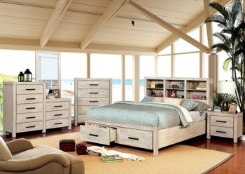 Strasburg Bedroom CM7384 in Wire-Brushed White w/Options [FABS-CM7384WH-Strasburg]