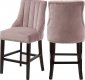 Oxford Counter Stool 722 Set of 2 Pink Velvet Fabric - Meridian