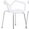 Carney Set of 4 Dining Chairs CC21W in White by LeisureMod