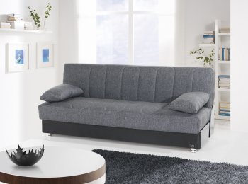 Leon Sofa Bed Convertible in Grey Fabric by Rain [RNSB-Leon Grey]