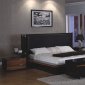 Two-Tone High Gloss Finish Contemporary Bedroom