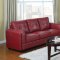 504471 Sawyer Sofa in Red Bonded Leather by Coaster w/Options