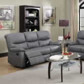 7284 Reclining Sofa in Grey Leatherette w/Options