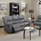 7284 Reclining Sofa in Grey Leatherette w/Options