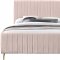 Zara Bed in Pink Velvet by Meridian w/Options