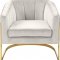 Carter Accent Chair 515 in Cream Velvet by Meridian