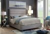 Gillian Bed CM7262GY in Warm Gray & Chrome Accents