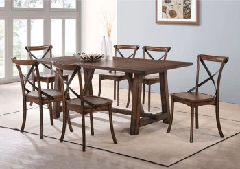 Kaelyn Dining Room Set 5Pc 73030 in Dark Oak by Acme [AMDS-73030 Kaelyn]