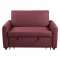 Caia Adjustable Sofa w/Sleeper LV00343 in Red Fabric by Acme