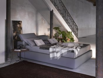 Tower Storage Bed in Grey Eco Leather by J&M [JMB-Tower-Grey]