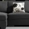 Stylish Dark Brown Microfiber Comfortable Sectional Sofa