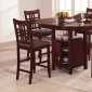 Deco Cherry Finish Contemporary Dinette w/Enclosed Storage Table