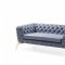 Catania Sofa Set 3Pc in Blue Leatherette by VIG