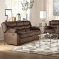 Angelina Motion Sofa 55045 in Dark Brown Fabric - Acme w/Options