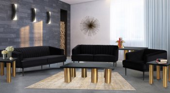 Piper Coffee Table 242 in Black & Gold by Meridian w/Options [MRCT-242 Piper]