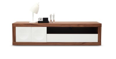 Prato TV Stand in Walnut & White by J&M