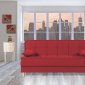 Smart Fit Sofa Bed in Red Fabric by Casamode