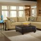 Bella Coffee Fabric Modern Sectional Sofa w/Optional Ottoman