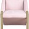 Rivet Accent Chair 593 in Pink Velvet by Meridian