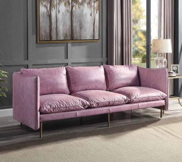 Metis Sofa LV01018 in Wisteria Grain Leather by Acme